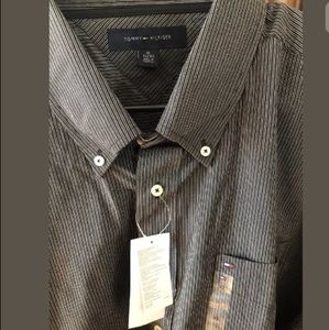 Tommy Hilfiger men long sleeve shirt xl Black